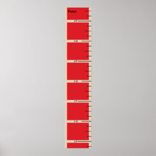 Fireman's Ladder Growth Chart Poster