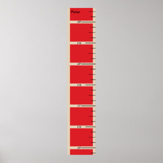 Fireman's Ladder Growth Chart Poster