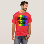 Firemen Proud Gay Rainbow Dark T - Shirt (Vorne ganz)