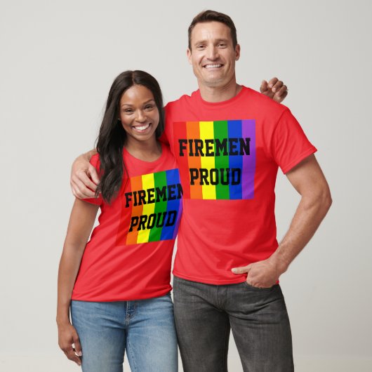 Firemen Proud Gay Rainbow Dark T - Shirt (Unisex)