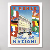 Firenze Albergo delle Nazioni ohne Grenze Poster (Vorne)