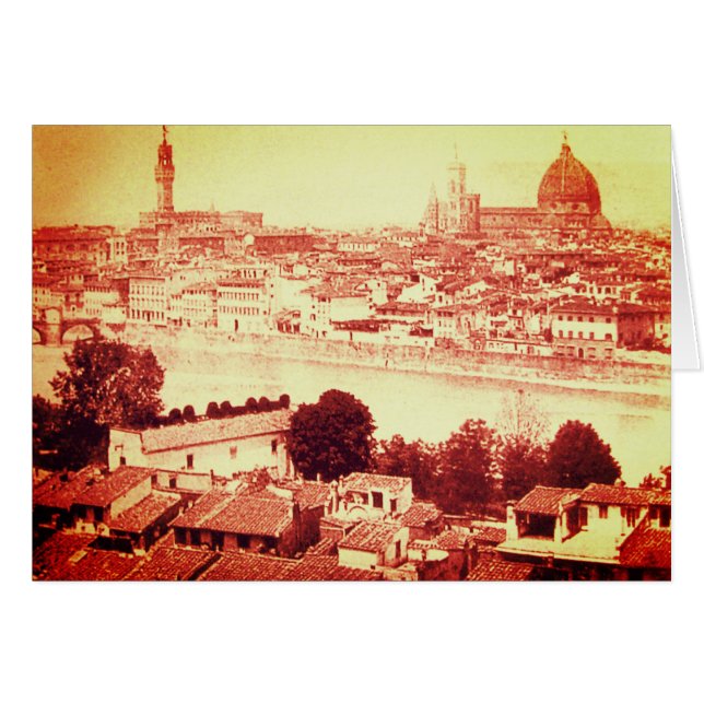 FIRENZE - ANTIQUE FLORENZ PANORAMABLICK 1859 (Vorderseite (Horizontal))