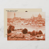FIRENZE - ANTIQUE FLORENZ PANORAMABLICK 1859 POSTKARTE (Vorne/Hinten)