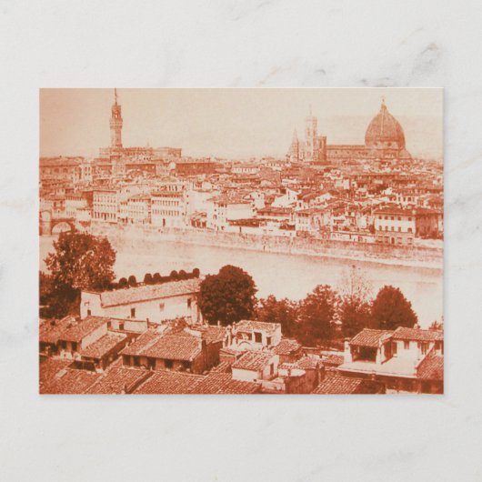 FIRENZE - ANTIQUE FLORENZ PANORAMABLICK 1859 POSTKARTE (Vorderseite)
