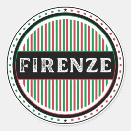 Firenze City Pride Emblem – Italian Identity Runder Aufkleber
