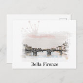 ** Firenze Italia Florenz Italienische AP12 Sprach Postkarte (Vorne/Hinten)