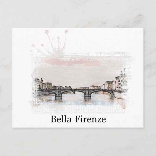 ** Firenze Italia Florenz Italienische AP12 Sprach Postkarte (Vorderseite)