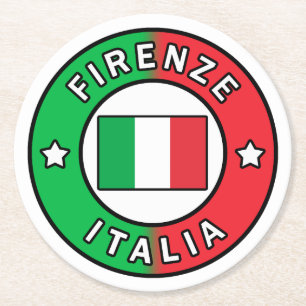 Firenze Italia Runder Pappuntersetzer