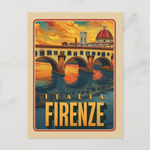 Firenze, Italien Vintag Postkarte