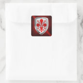 Firenze Mettalic Emblem Quadratischer Aufkleber (Tasche)