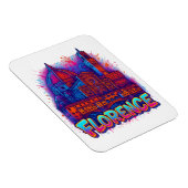 Firenze Neon Pop-Art Skyline Magnet (Rechte Seite)