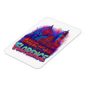 Firenze Neon Pop-Art Skyline Magnet (Linke Seite)