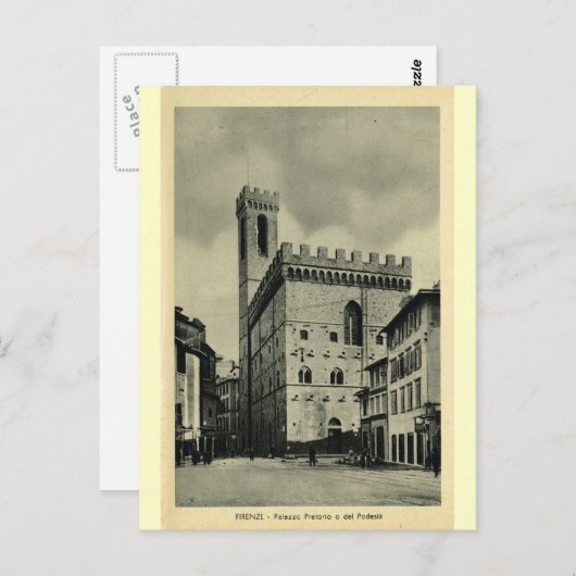 Firenze Palazzio Pretorio 1 Postkarte (Vorne/Hinten)