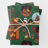 Fireplace and Kente Cloth Geschenkpapier Set (Beispiel)