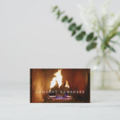 Fireplace Business Cards Visitenkarte (Stehend Vorderseite)