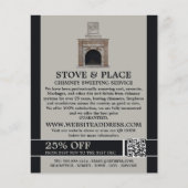 Fireplace Design, Chimney Sweeping Service Flyer (Vorne)
