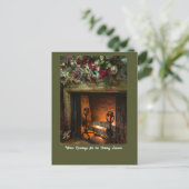 Fireplace Postcard Postkarte (Stehend Vorderseite)