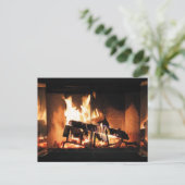 Fireplace Postcard Postkarte (Stehend Vorderseite)