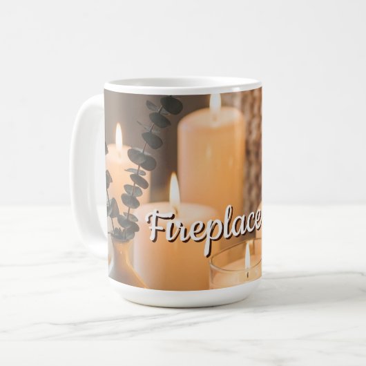 Fireplace Vibes Ceramic Mug | Cozy Cabin Mug Kaffeetasse (Vorderseite Links)