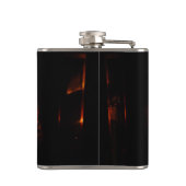 Fireplace Warm Winter Scene Photography Flachmann (Rückseite)