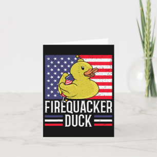 Firequacker Duck 4. Juli Firecracker Independe Karte