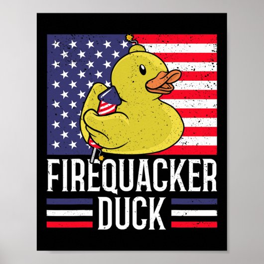 Firequacker Duck 4. Juli Firecracker Independe Poster (Vorne)