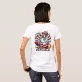 FIREQUACKER - Funny Patriotic Goose on a Rocket T- T-Shirt (Schwarz voll)