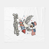 FireQuacker Patriotische Gans Vintage 4. Juli Dek Fleecedecke (Vorderseite (Horizontal))