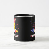 Firequacker Rubber Duck USA Patriotic 4. Juli Tasse (Zentrum)