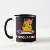 Firequacker Rubber Duck USA Patriotic 4. Juli Tasse (Links)