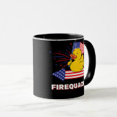 Firequacker Rubber Duck USA Patriotic 4. Juli Tasse (VorderseiteRechts)