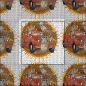 Fireruck Buddy Firefighter Fabric Stoff (Kachel)