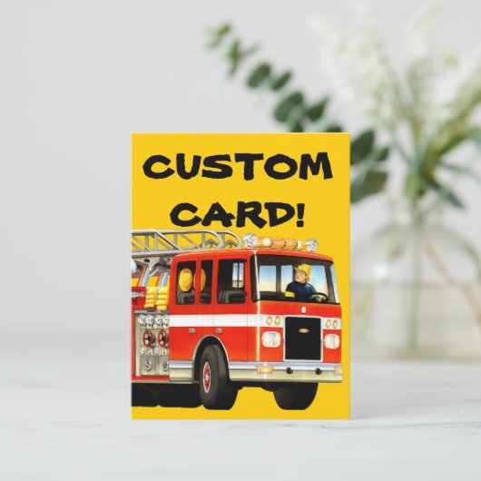 Fireruck Custom Postcard Postkarte (Stehend Vorderseite)