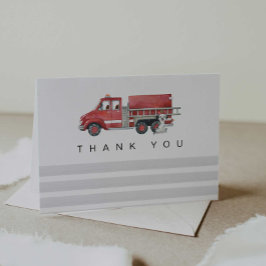 Fireruck Firefighter Kinderdusche Danke Karte