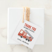Fireruck Fireman Birthday Party Danke Geschenkanhänger (Beispiel)
