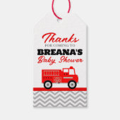 Fireruck Zickzack Baby Dusche Gefallen Geschenkanhänger (Vorderseite)