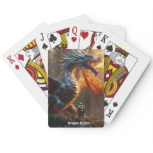 Firery Dragon und Knight Poker Karten personalisie