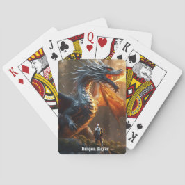 Firery Dragon und Knight Poker Karten personalisie Spielkarten