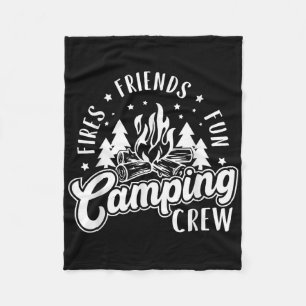 Fires Friends Fun Camping Crew Summer Camp Campfir Fleecedecke