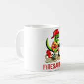 Firesaurus Firefighter Dinosaur Fireman T-Rex Kaffeetasse (Vorderseite Links)
