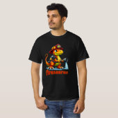 Firesaurus - Niedlicher Dinosaur Feuerwehrmann Car T-Shirt (Vorne ganz)
