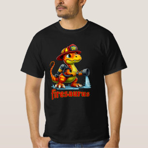 Firesaurus - Niedlicher Dinosaur Feuerwehrmann Car T-Shirt