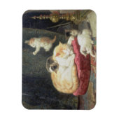 Fireside Bliss (Öl auf Tafel) Magnet (Vertikal)