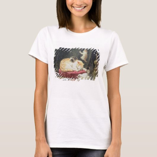 Fireside Bliss (Öl auf Tafel) T-Shirt (Vorderseite)