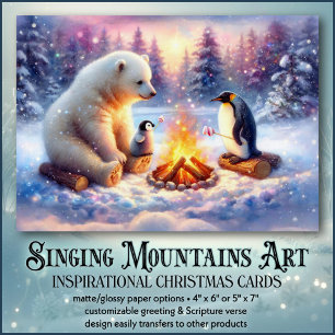 Fireside Faith Polar Bear Penguin Weihnachten