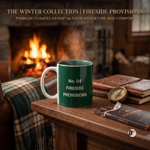 Fireside Provisions Minimalist Type Waldgrün Zweifarbige Tasse