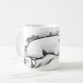 Fireside Terrier mit schneebedeckten Fußketten Kaffeetasse (Vorderseite Links)