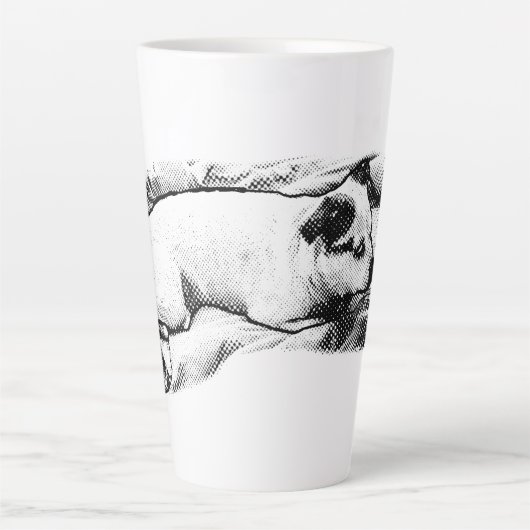 Fireside Terrier mit schneebedeckten Fußketten Milchtasse (Vorderseite)