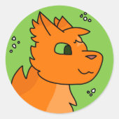 Firestar Round-Aufkleber Runder Aufkleber (Vorderseite)