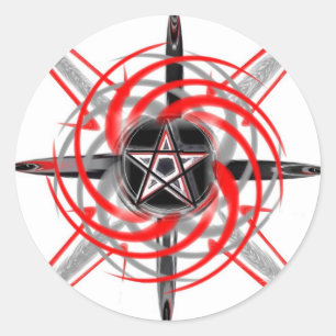 FireStar White Round Aufkleber